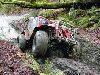 Carl Jantz Jeep in the mud