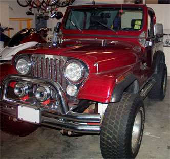 Bill Ruff Teel's jeep